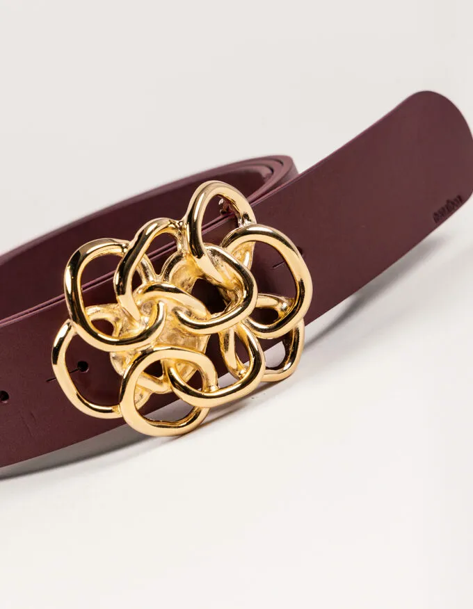 Belt Nus Oro. Golden buckle.