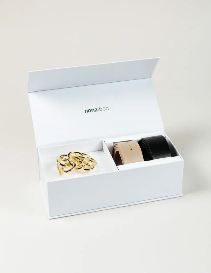 Pack cinturón nudo dorado, Nus Oro Pack