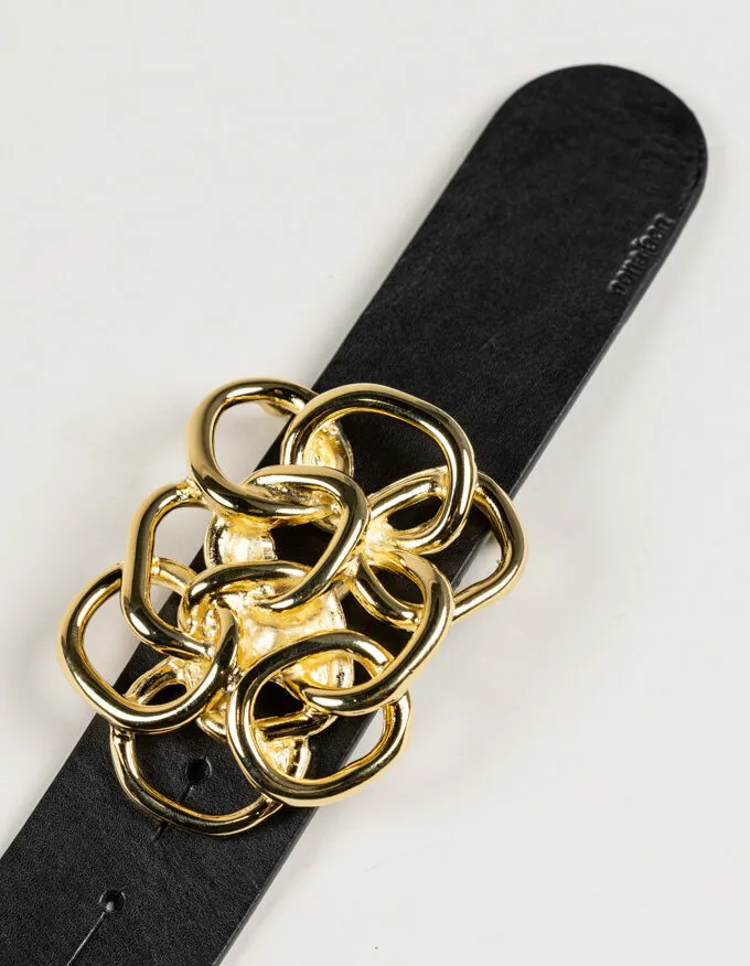 Belt Nus Oro. Golden buckle.