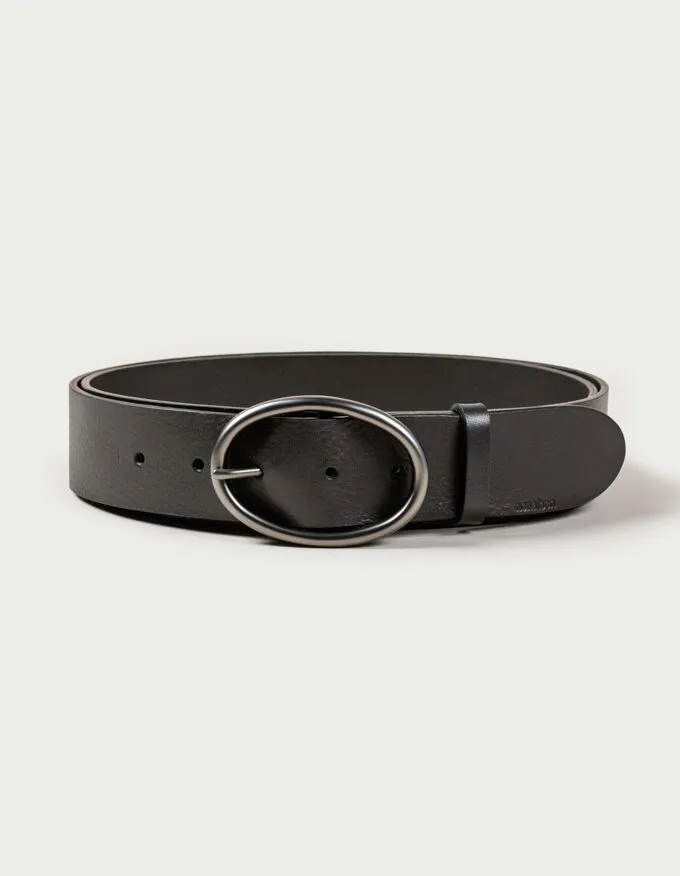 Belt Hudson. Matte anthracite oval buckle.