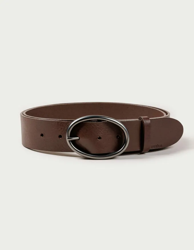Belt Hudson. Matte anthracite oval buckle.