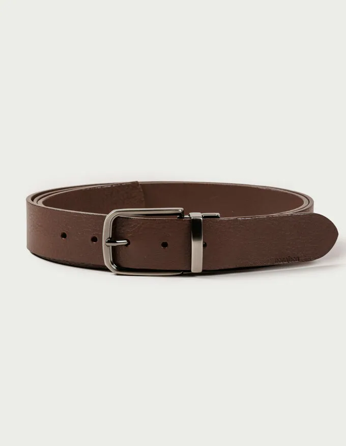 Belt Milan. Satin silver buckle.
