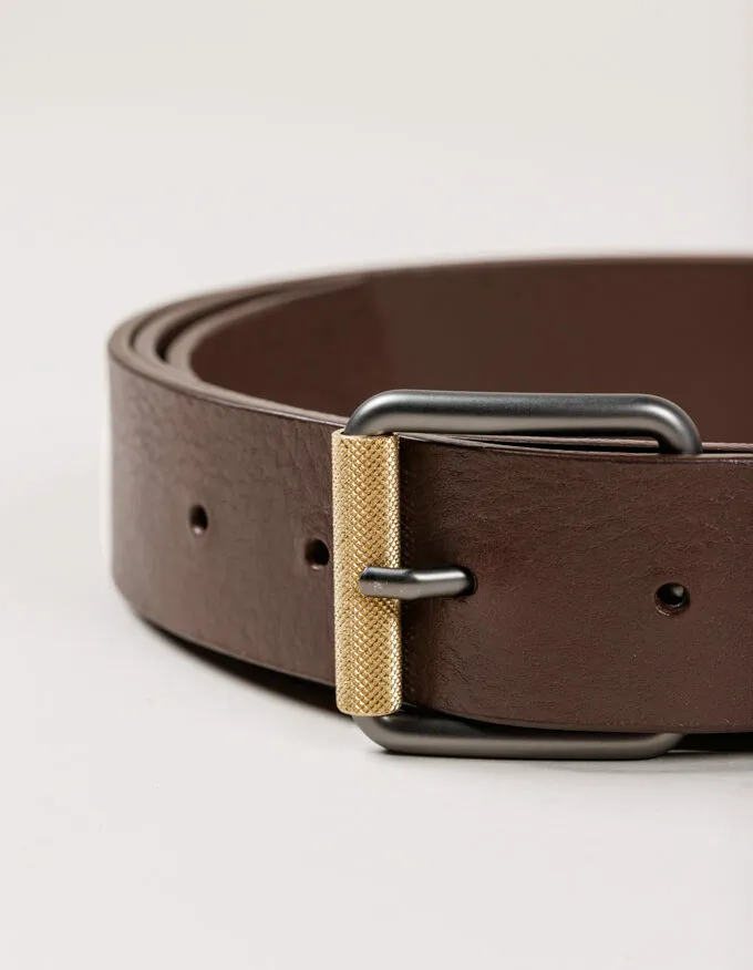 Belt Tokyo. Gold roller buckle.