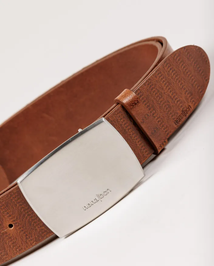 Belt Nona Man. Elegant silver buckle with engraved nona|bcn logo. - Image 3