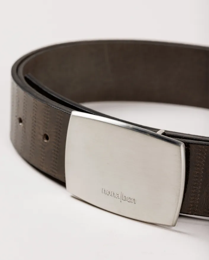Belt Nona Man. Elegant silver buckle with engraved nona|bcn logo. - Image 2