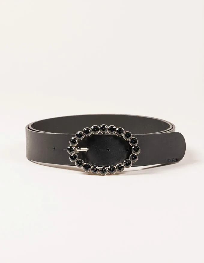 Belt Bubble Fumé. Fumé crystal jewel buckle.