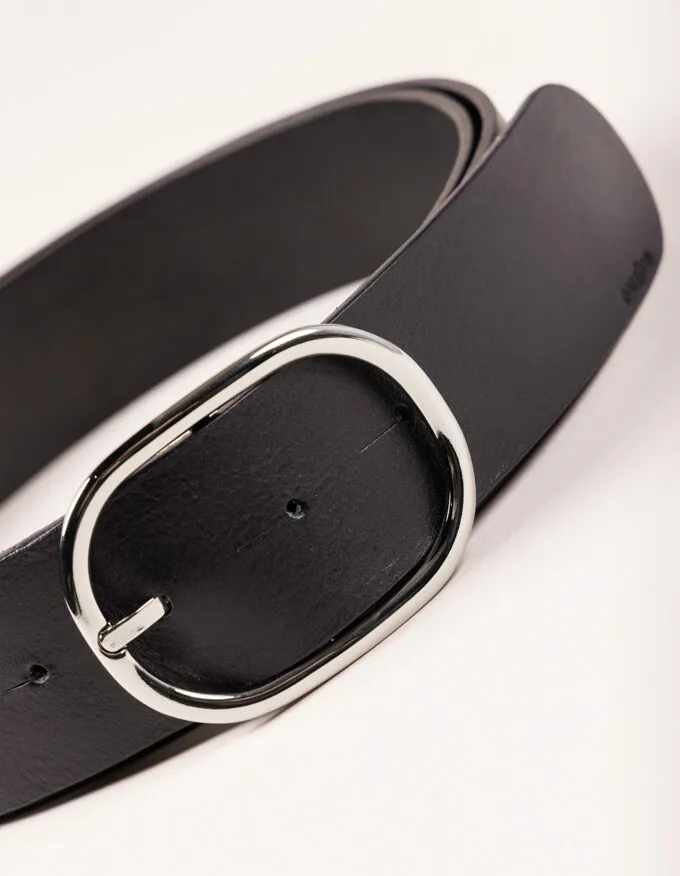 Belt Juliet Silver. Minimalist silver buckle.