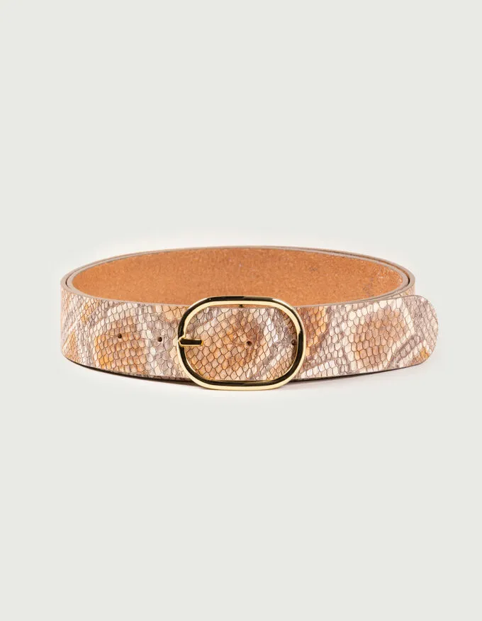 Belt Juliet Gold. Minimalist gold buckle.