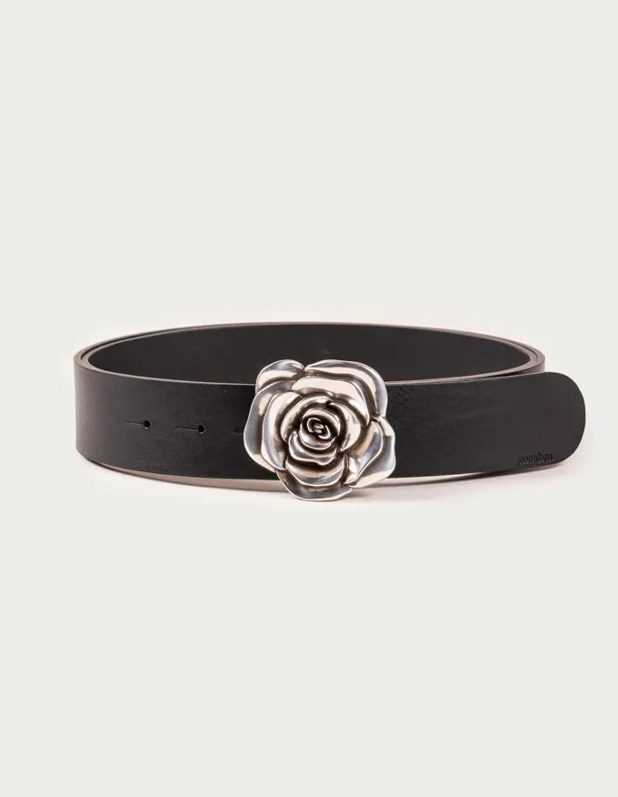 Belt Flower. Silver flower design buckle.