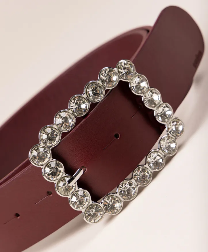 Cinturón Inona Crystal. Hebilla joya con cristales. - Imagen 6
