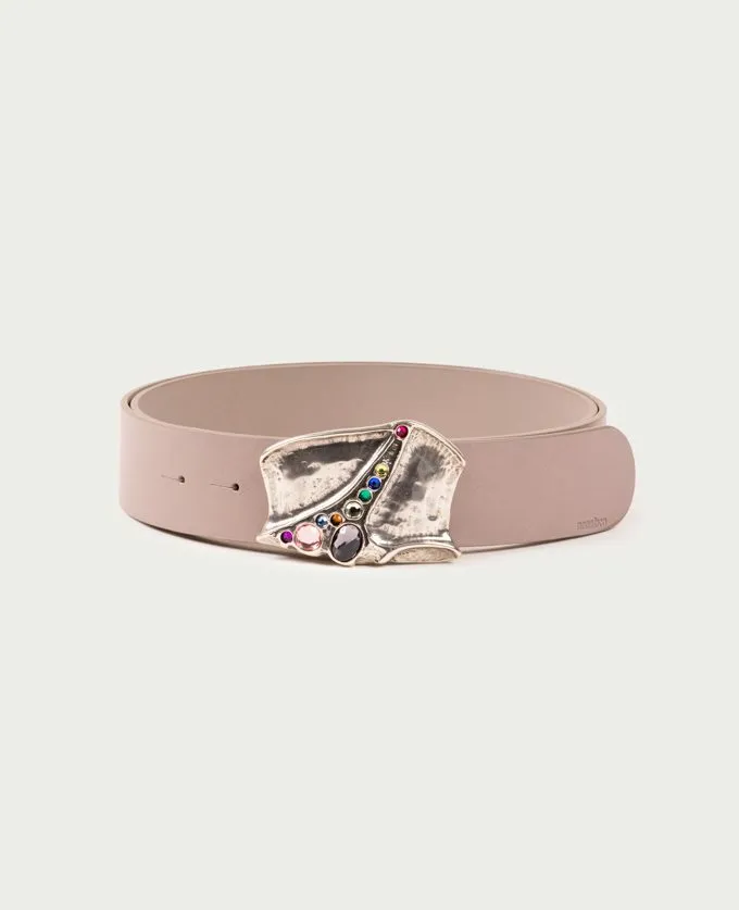 Belt Luxor Silver. Original silver and multicolored buckle