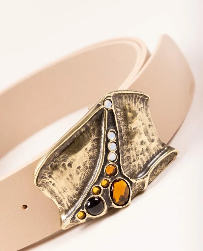 Belt Luxor Dore. Original and elegant gold buckle