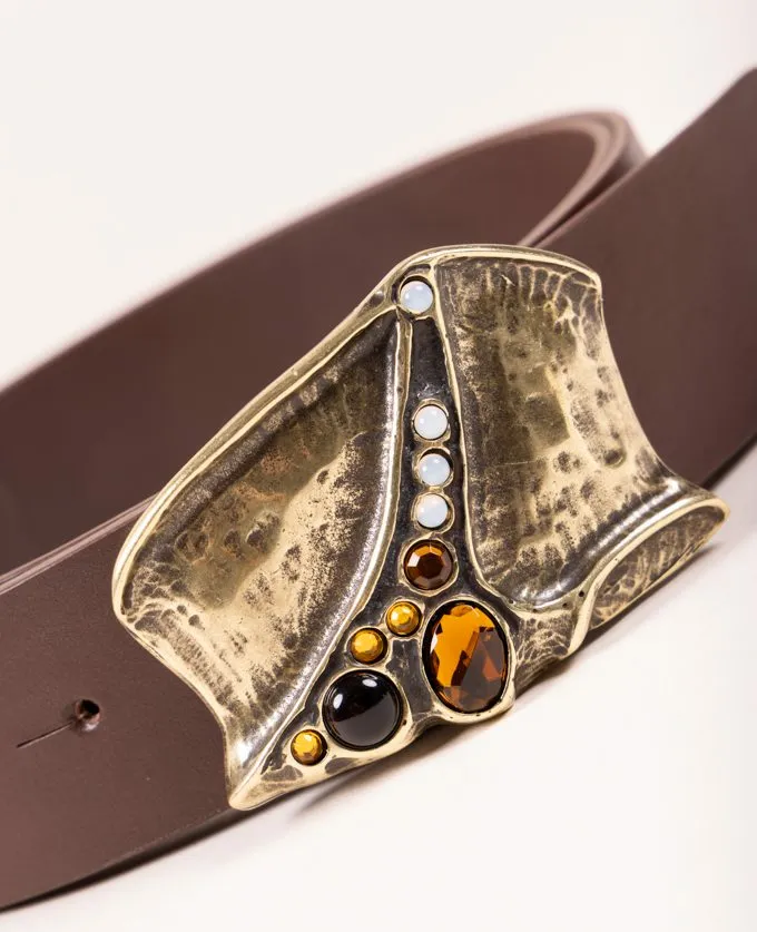 Belt Luxor Dore. Original and elegant gold buckle