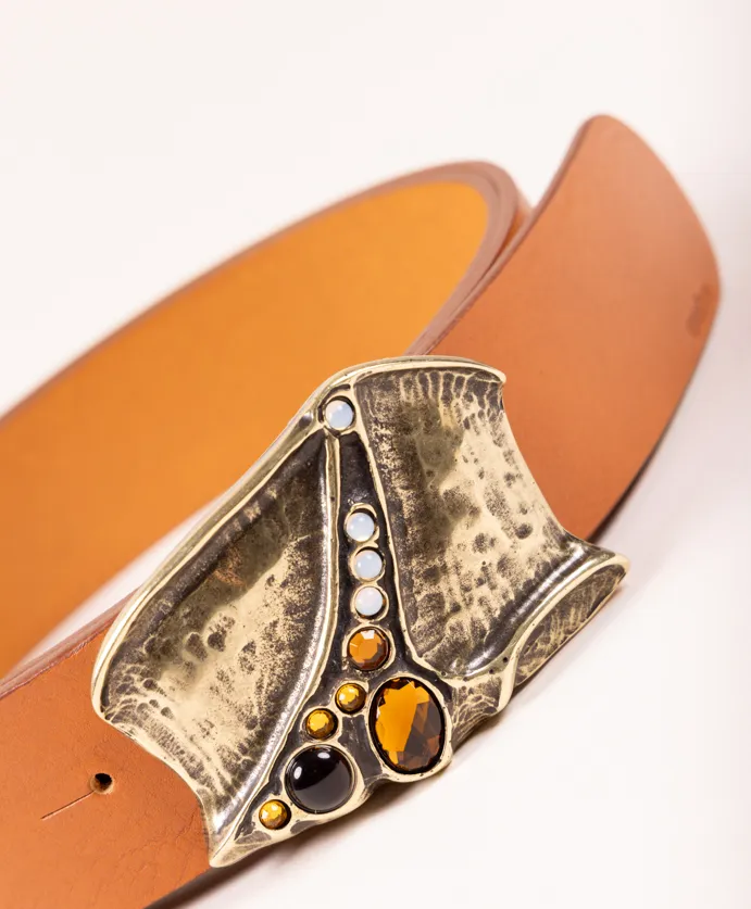 Cinturón Luxor Oro. Hebilla dorada original y elegante. - Imagen 7