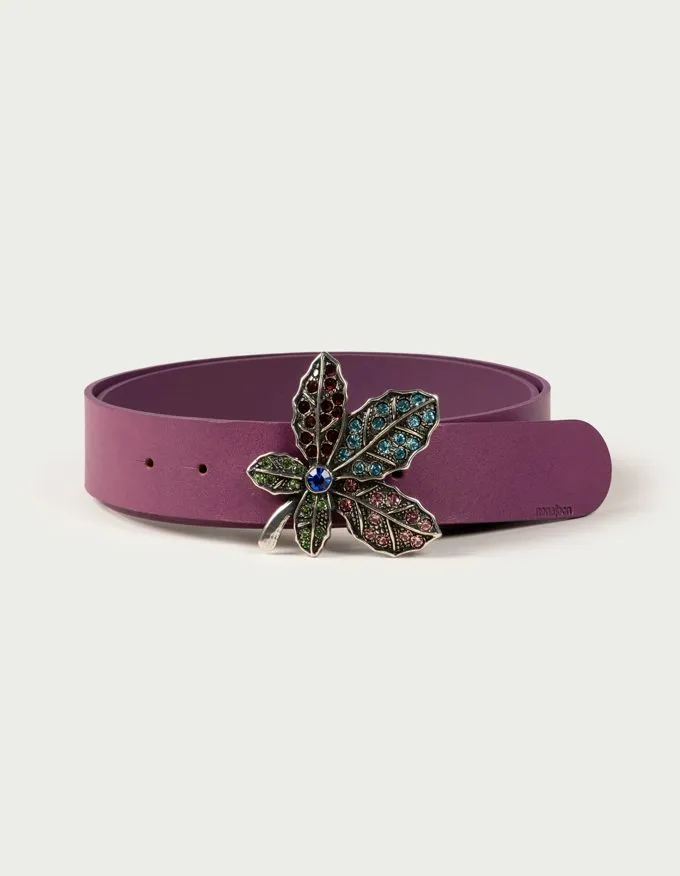Bali Belt. Flower-shaped buckle with colorful crystals.