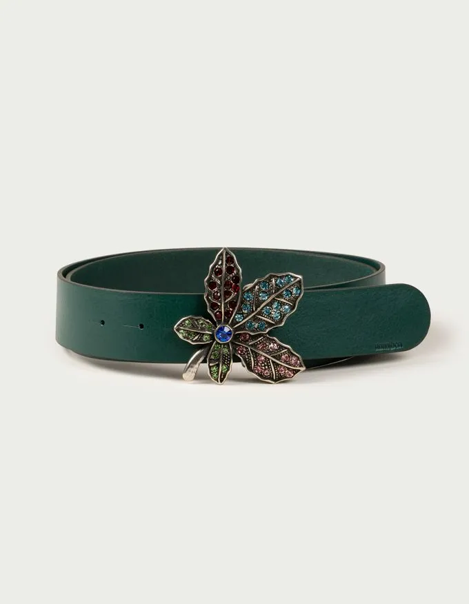 Bali Belt. Flower-shaped buckle with colorful crystals.