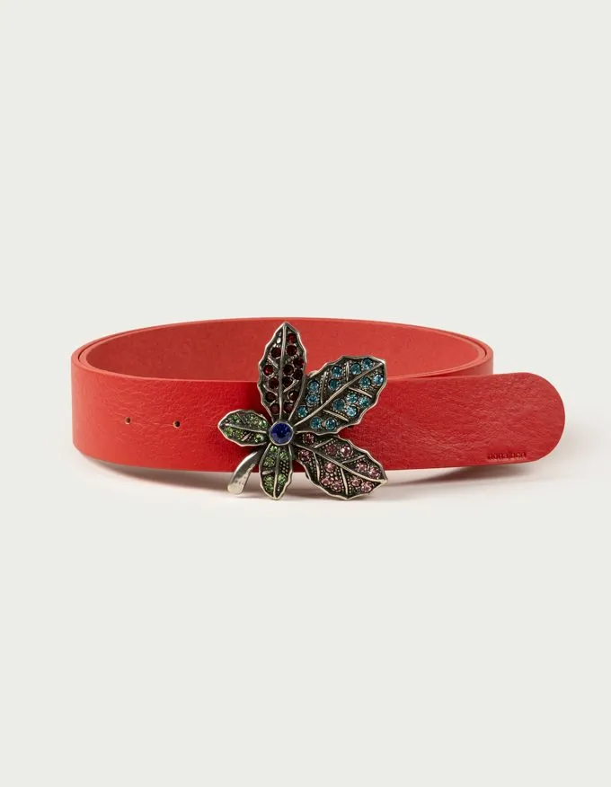 Bali Belt. Flower-shaped buckle with colorful crystals.