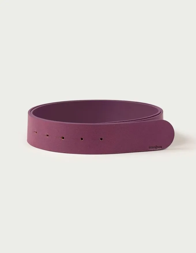 Correa piel color Violeta
