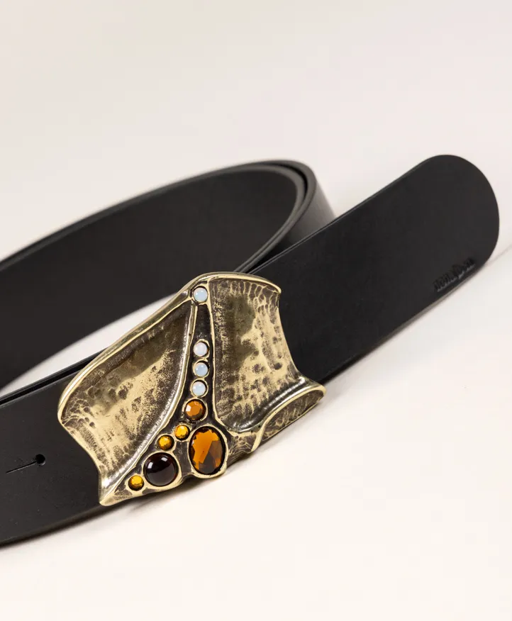 Cinturón Luxor Oro. Hebilla dorada original y elegante. - Imagen 13