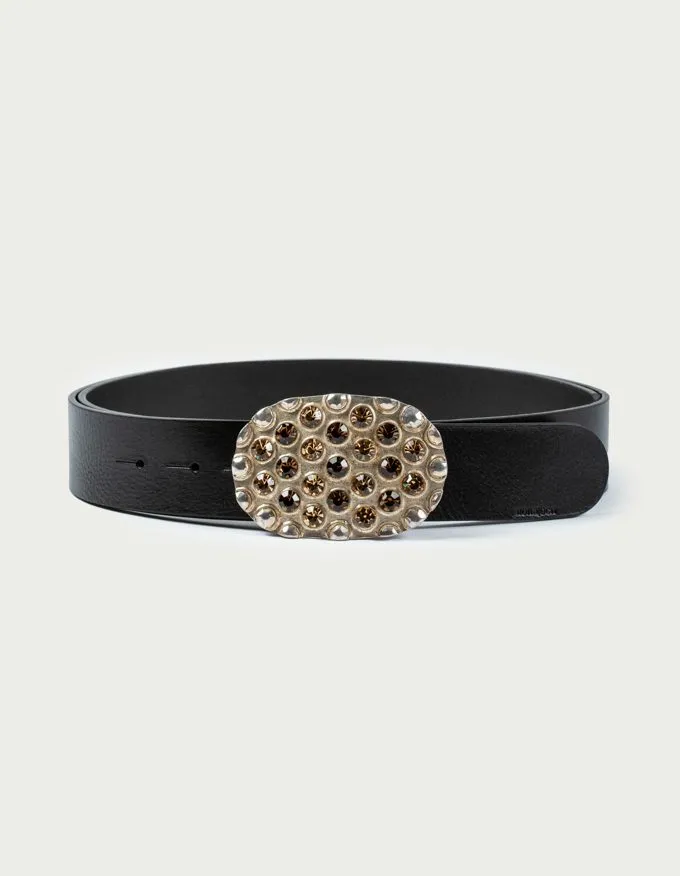 Belt Cleo Dore. Elegant golden buckle.