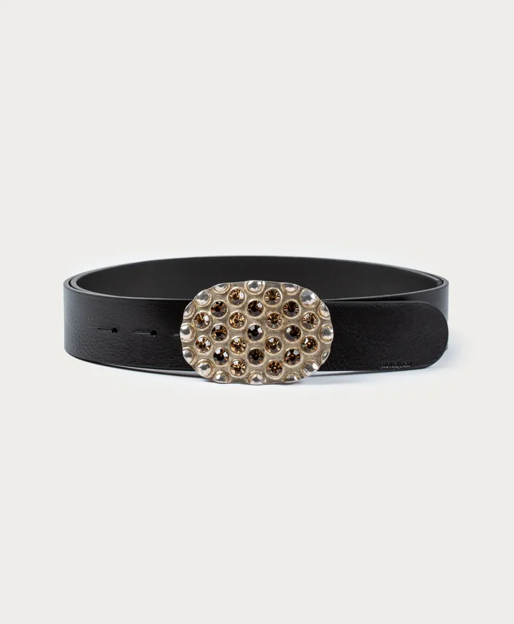 Cinturón Cleo Dore. Hebilla dorada elegante. - Imagen 3