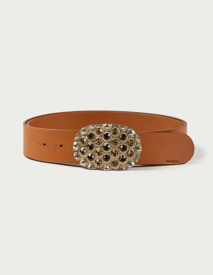 Belt Cleo Dore. Elegant golden buckle.