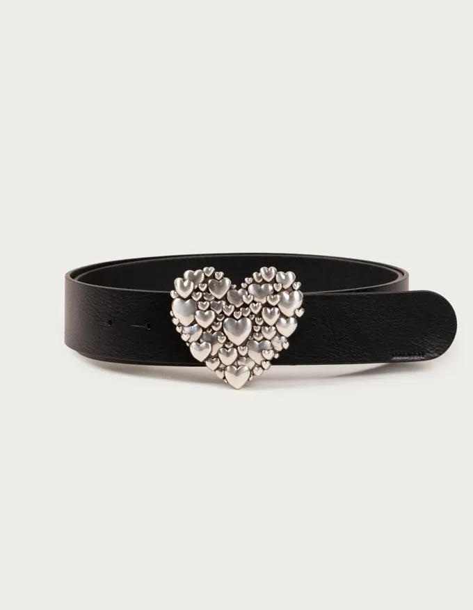 Belt Love. Silver heart-shaped buckle