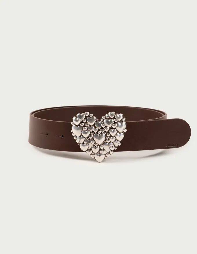 Belt Love. Silver heart-shaped buckle