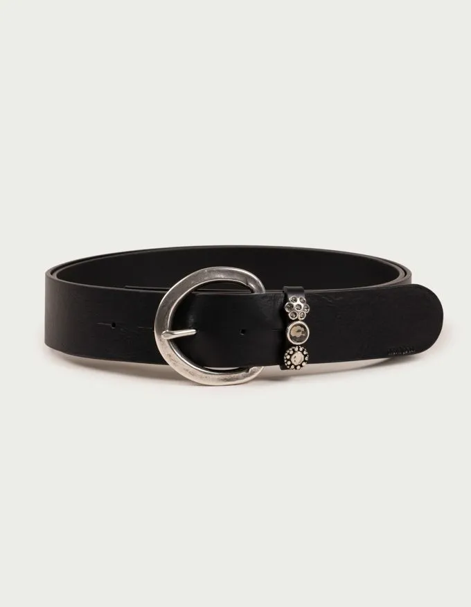 Santorini Belt. Silver buckle with a decorated loop.
