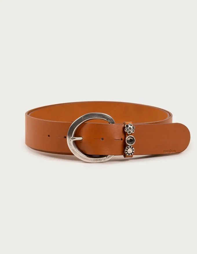 Santorini Belt. Silver buckle with a decorated loop.