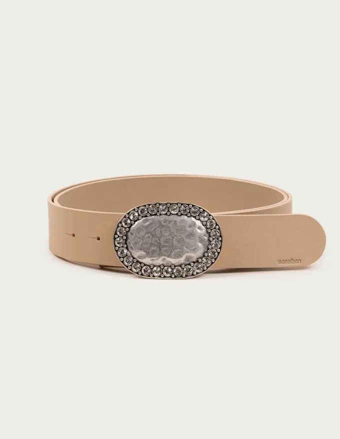 Belt Marilyn. Silver jewel buckle with crystals.