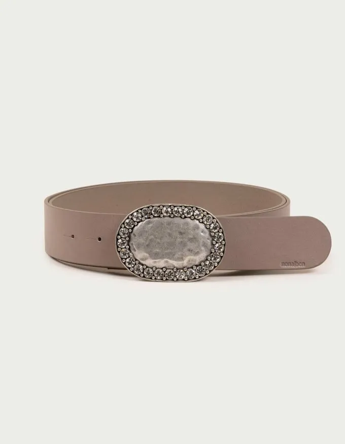 Belt Marilyn. Silver jewel buckle with crystals.