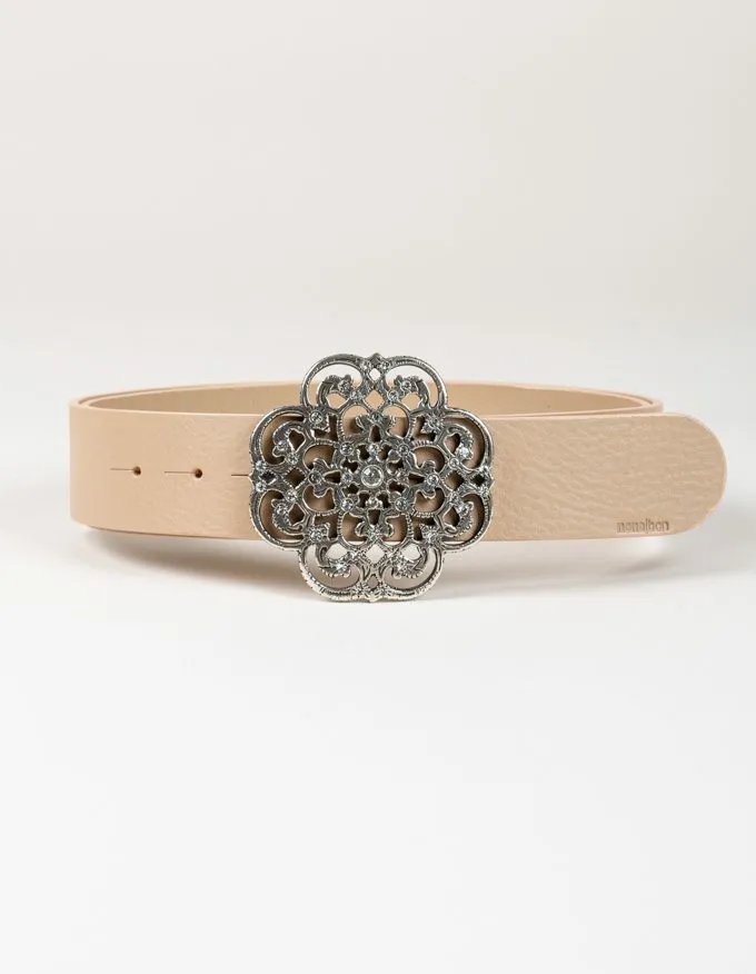 Belt Istambul. Flower shaped buckle with crystals.