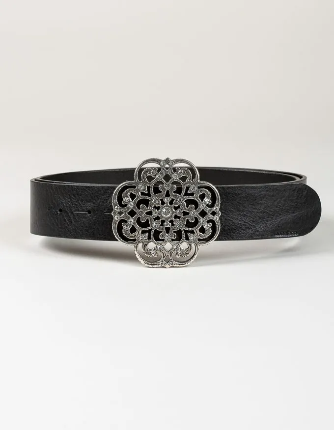 Belt Istambul. Flower shaped buckle with crystals.