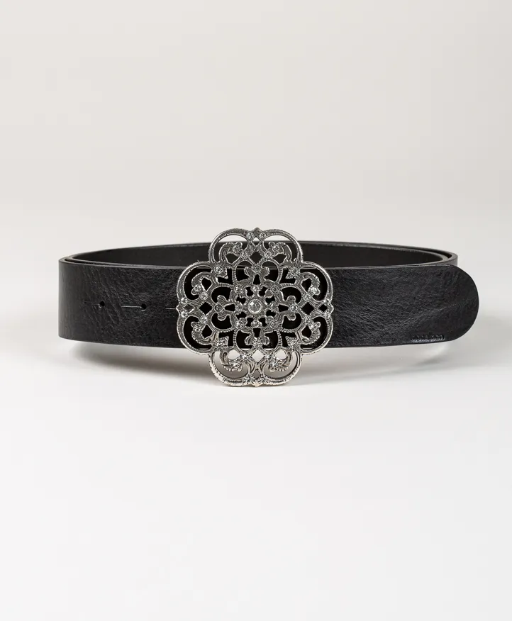 Cinturón Istambul. Hebilla en forma de flor con brillantes.