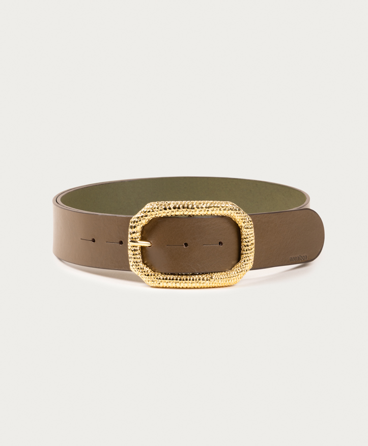 Belt Lizard Oro. Golden buckle with lizard engraving. - Image 9