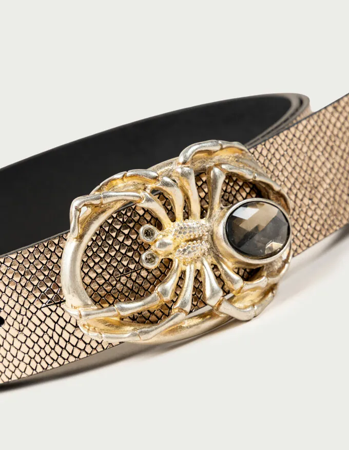 Belt Spider. Light gold buckle.
