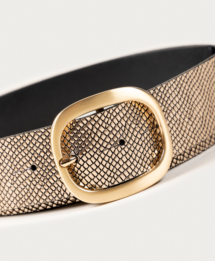 Belt Nina. Elegant satin gold buckle. - Image 6