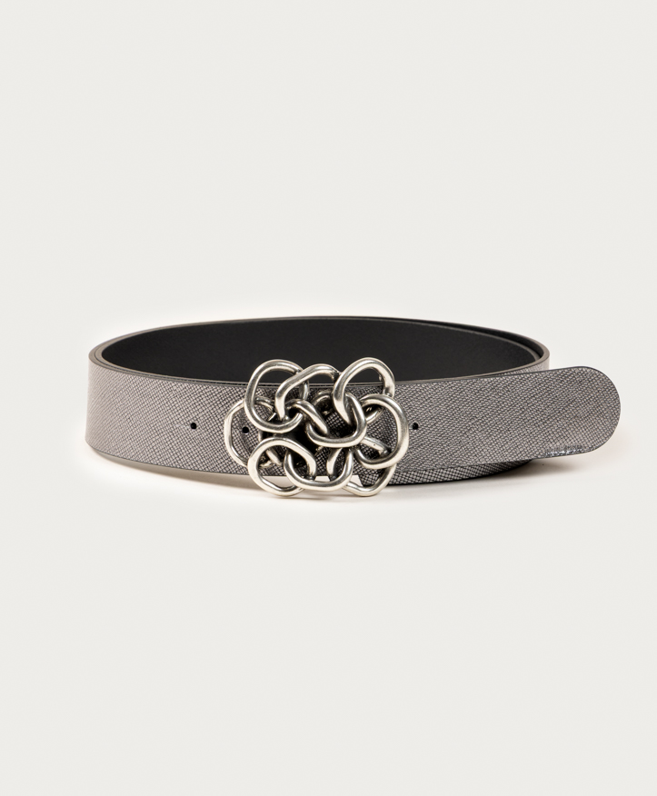 Belt Nus Silver. Belt with silver buckle.