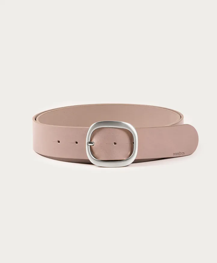Belt Nina in Silver. Elegant satin silver buckle. - Image 2