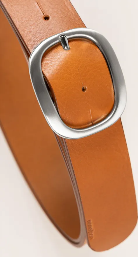 Belt Nina Silver Pack. Two straps with satin silver buckle. - Image 3