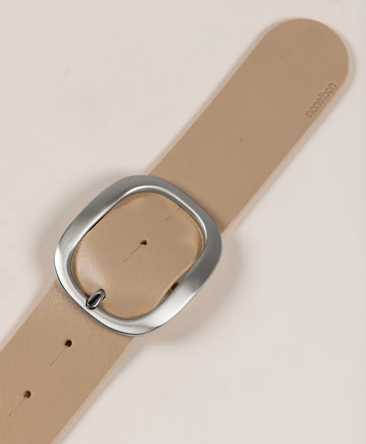 Belt Nina Silver Pack. Two straps with satin silver buckle. - Image 2